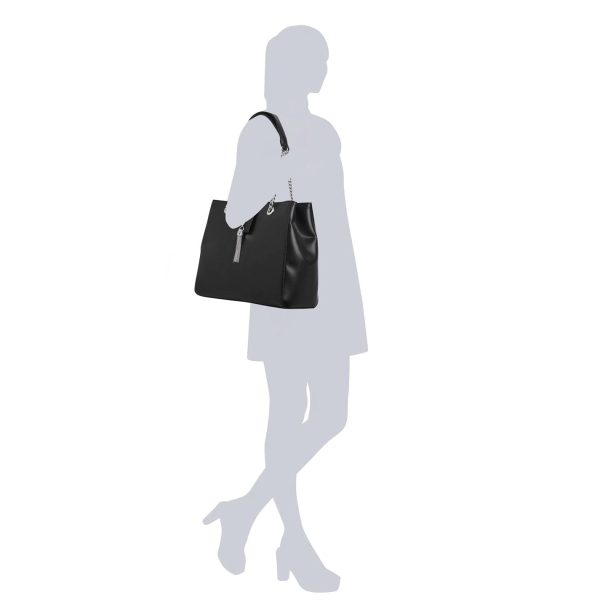 Valentino Womens Black Divina Large Tote Bag